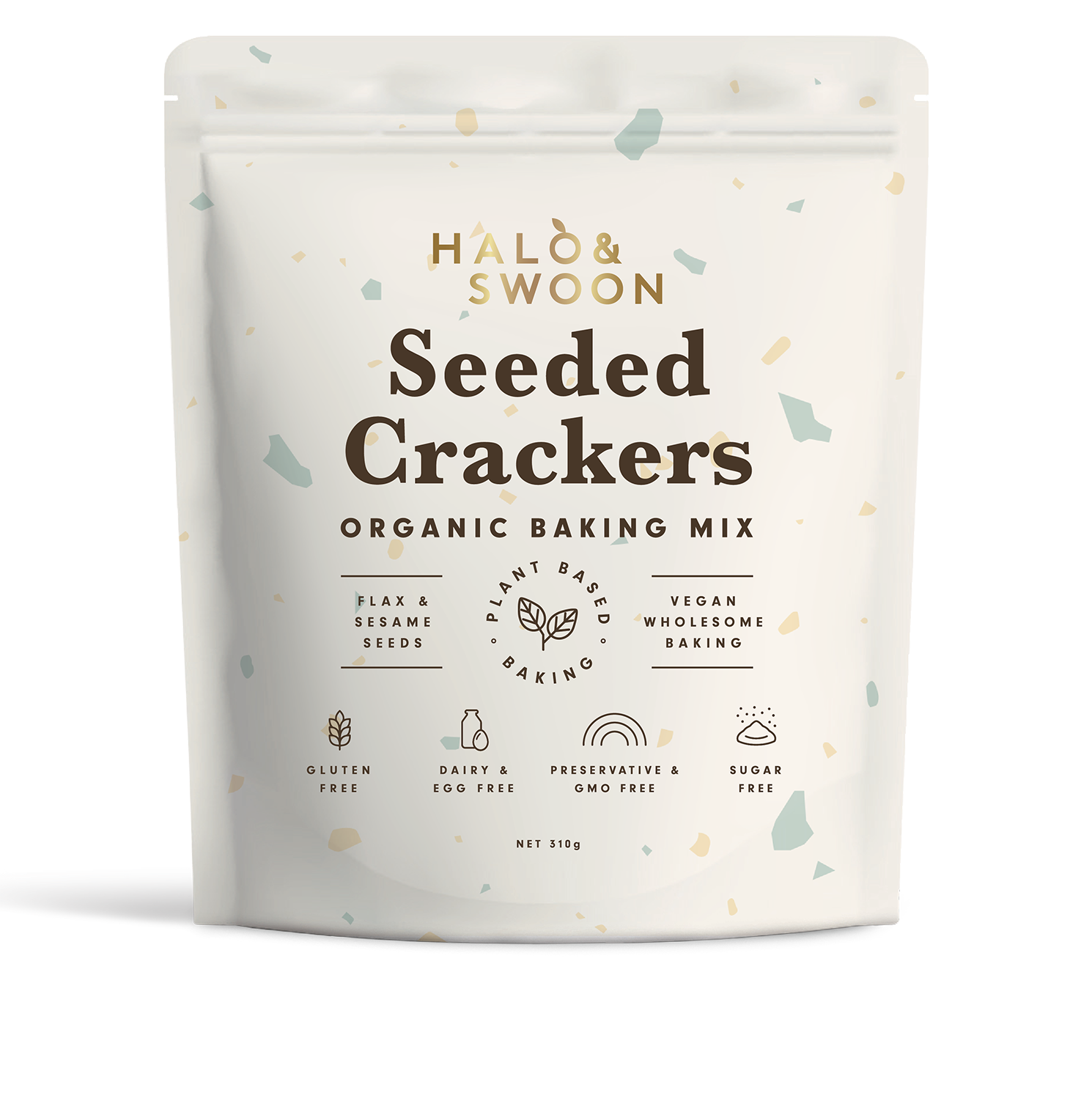 Halo & Swoon Seeded Crackers - organic, vegan, gluten-free baking mix